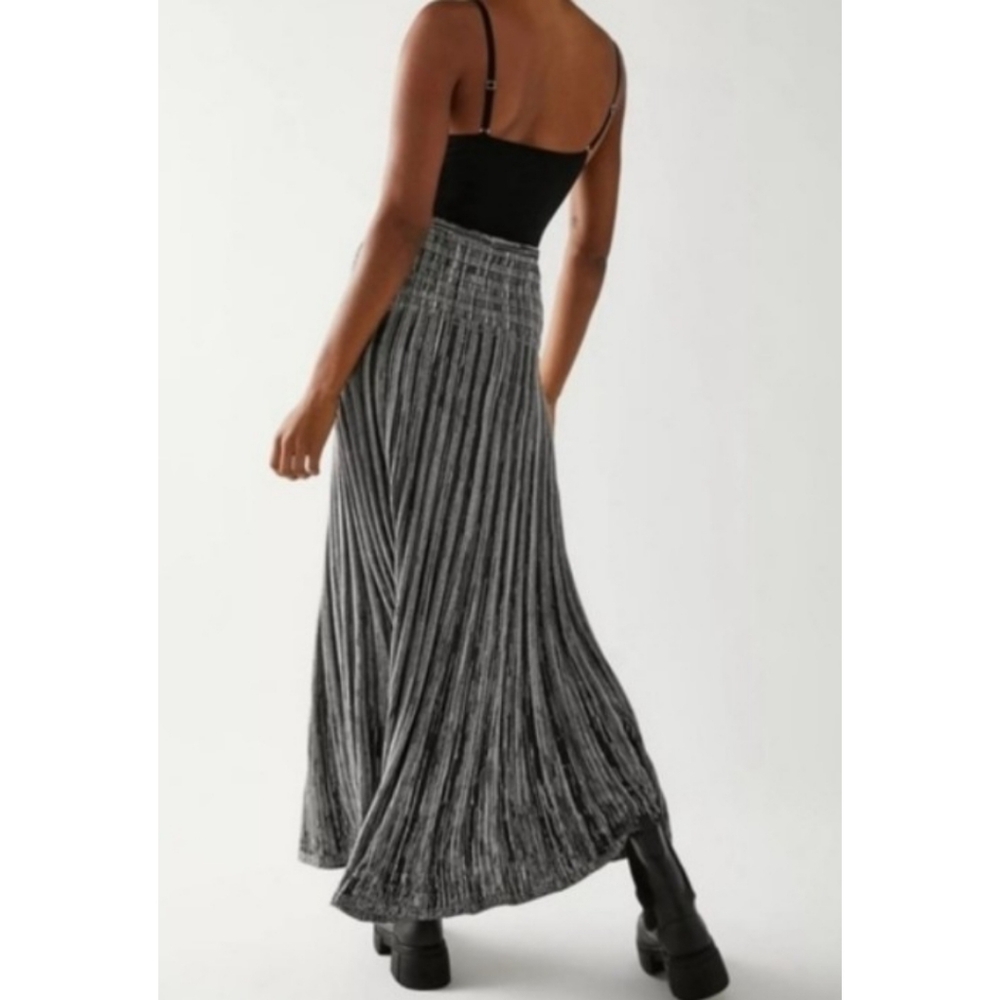 Free People Silvia Sweater Convertible Maxi Skirt Pleated Midi Dress Gray XS/TP - Picture 5 of 16